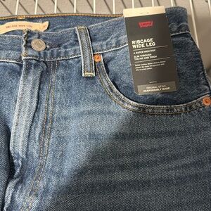 Levi’s Ribcage Wide Leg, 30*30, Medium Wash